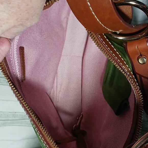 Beautiful Suede Dooney Hobo Shoulder Bag - Picture 7 of 10